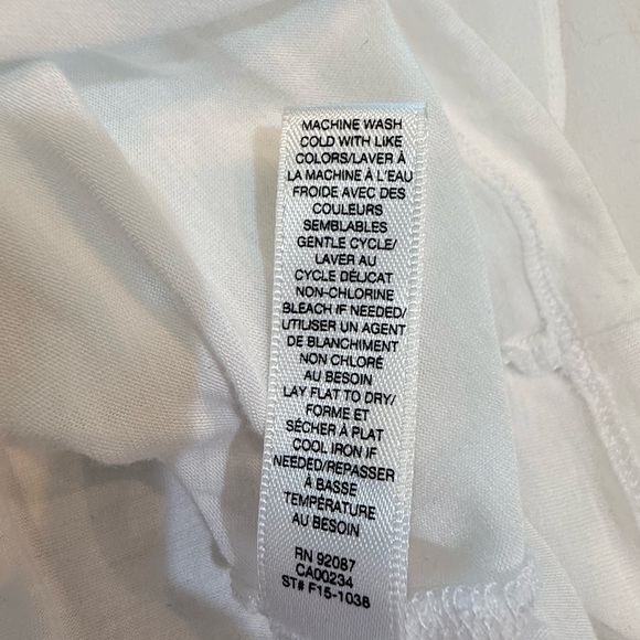 Saks Fifth Avenue Asymmetric Hem Sleeveless Blouse White - Picture 10 of 10